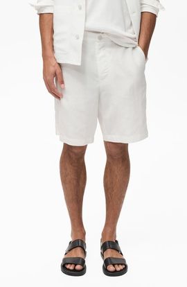 MANGO MANGO Slim Fit Lyocell & Linen Bermuda Shorts