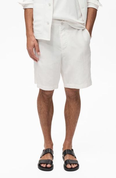 MANGO MANGO Slim Fit Lyocell & Linen Bermuda Shorts