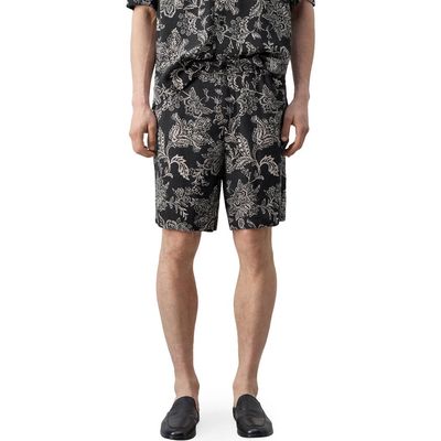 MANGO MANGO Slim Fit Print Bermuda Shorts