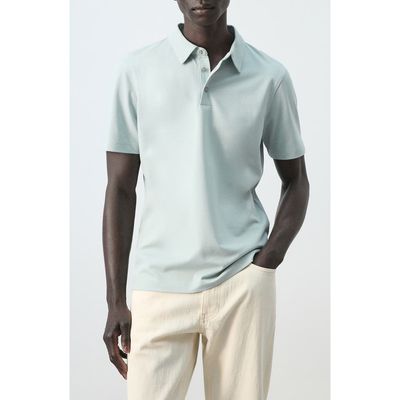 MANGO MANGO Slim Fit Stretch Cotton Blend Piqué Polo