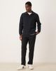 Mango Mango slim fit sweatpants in black-Navy - 1