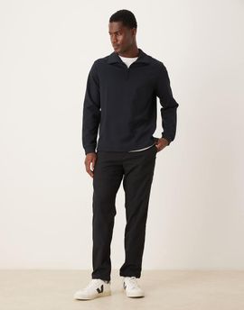 Mango Mango slim fit sweatpants in black-Navy