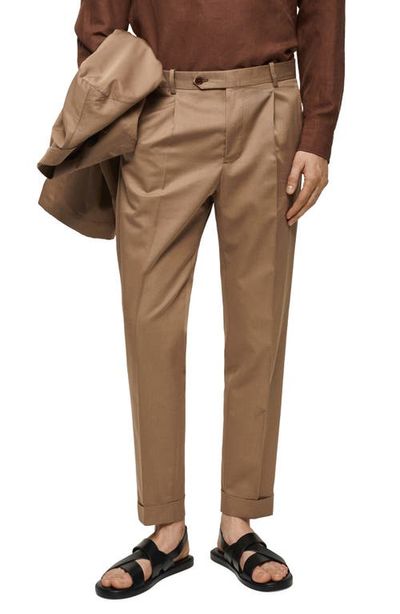 MANGO MANGO Slim Fit Virgin Wool & Cotton Pants