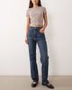 Mango Mango slim straight jeans in dark blue - 1