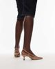Mango Mango sling back kitten heel in neutral - 3