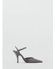 Mango Mango sling back shoes with cross strap heel in gray - 2