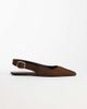 Mango Mango slingback flats in chocolate-Brown - 1