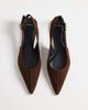 Mango Mango slingback flats in chocolate-Brown - 2