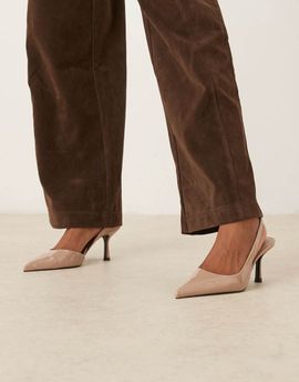 Mango Mango slingback heels in blush pink