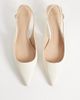 Mango Mango slingback kitten pumps in beige-Neutral - 2