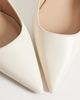 Mango Mango slingback kitten pumps in beige-Neutral - 3