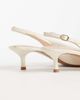 Mango Mango slingback kitten pumps in beige-Neutral - 4