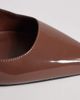 Mango Mango slingback patent kitten heels in brown - 4