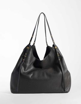 Mango Mango slouchy shoulder bag in dark gray
