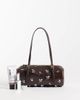 Mango Mango small bowling bag with embellishment in brown - 2