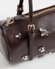 Mango Mango small bowling bag with embellishment in brown - 3