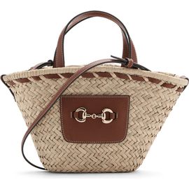 MANGO MANGO Small Natural Fiber Top Handle Bag