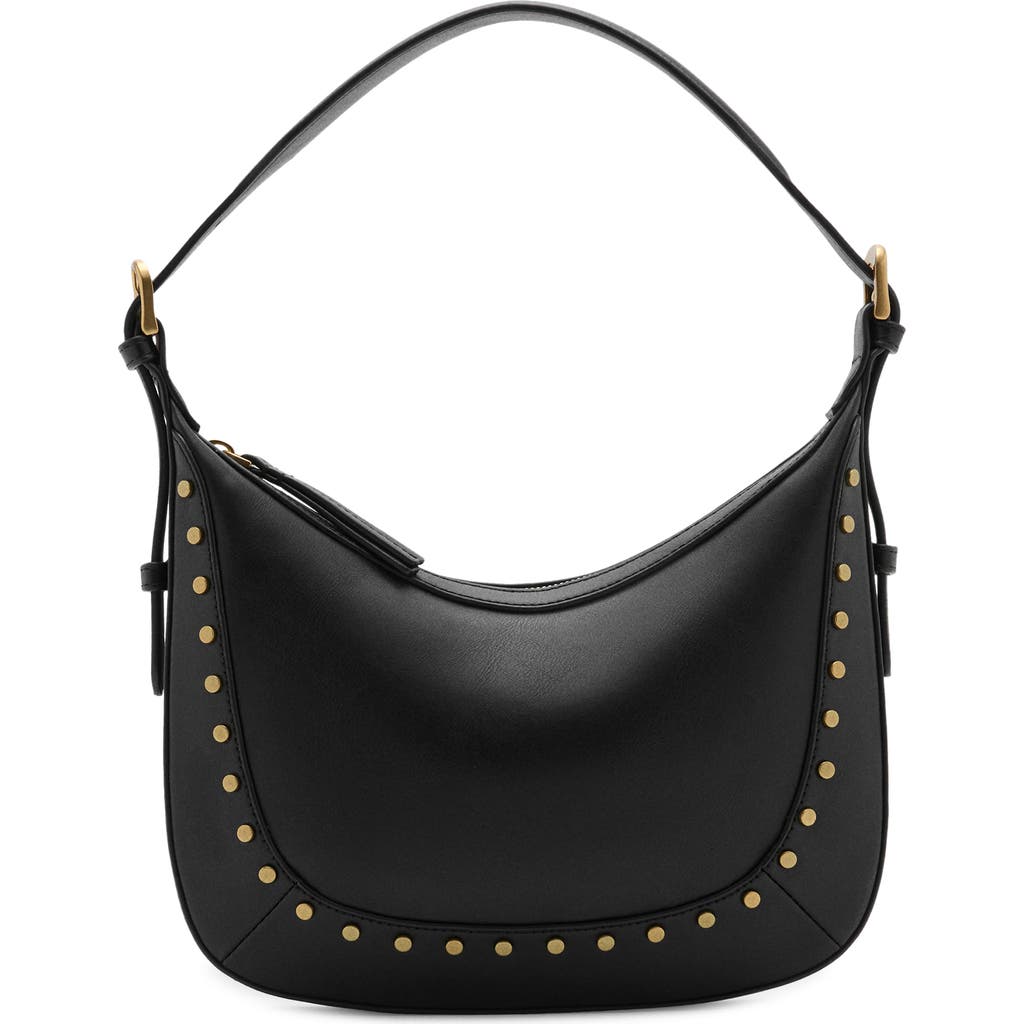 MANGO MANGO Small Studded Faux Leather Shoulder Bag