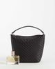 Mango Mango small woven bucket bag in brown - 2