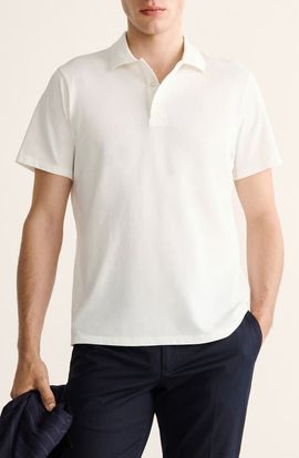 MANGO MANGO Solid Fine Knit Cotton Polo