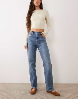 Mango Mango Sophia slim jeans in mid blue