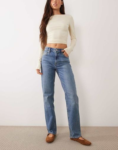 Mango Mango Sophia slim jeans in mid blue
