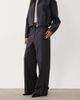 Mango Mango Souffle relaxed pants in charcoal pinstripe - part of a set-Gray - 2