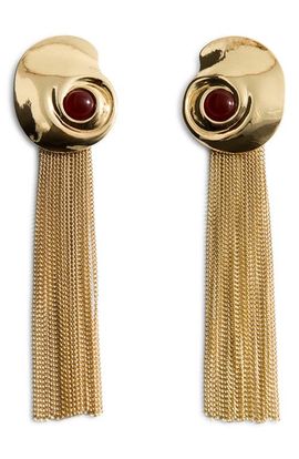 MANGO MANGO Spiral Fringe Tassel Drop Earrings