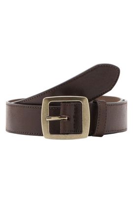 MANGO MANGO Square Buckle Faux Leather Belt