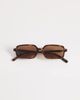 Mango Mango square sunglasses in brown - 3