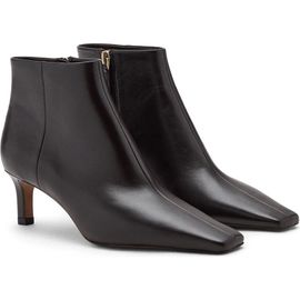 MANGO MANGO Square Toe Leather Bootie