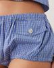 Mango Mango starring Hailey Bieber Gigi micro shorts in blue plaid - part of a set - 4