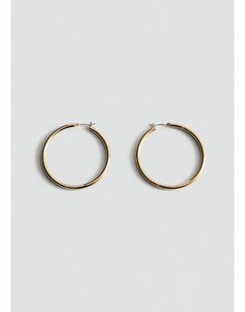Mango Mango starring Hailey Bieber hoop earring in gold