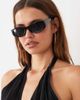 Mango Mango starring Hailey Bieber square sunglasses in black - 1