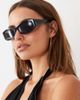 Mango Mango starring Hailey Bieber square sunglasses in black - 3