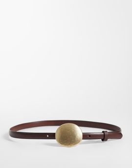 Mango Mango statement buckle belt in brown