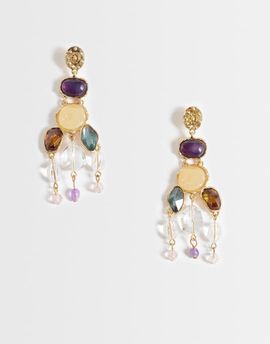 Mango Mango statement drop earrings in gold