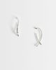 Mango Mango statement drop earrings in silver - 1