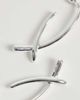 Mango Mango statement drop earrings in silver - 3