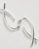 Mango Mango statement drop earrings in silver - 4