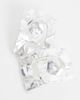 Mango Mango statement textured metal earrings in silver - 4