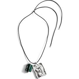 MANGO MANGO Stone Charm Cord Pendant Necklace