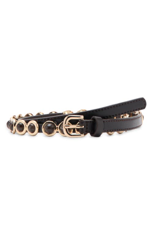 MANGO MANGO Stone Embellished Skinny Belt