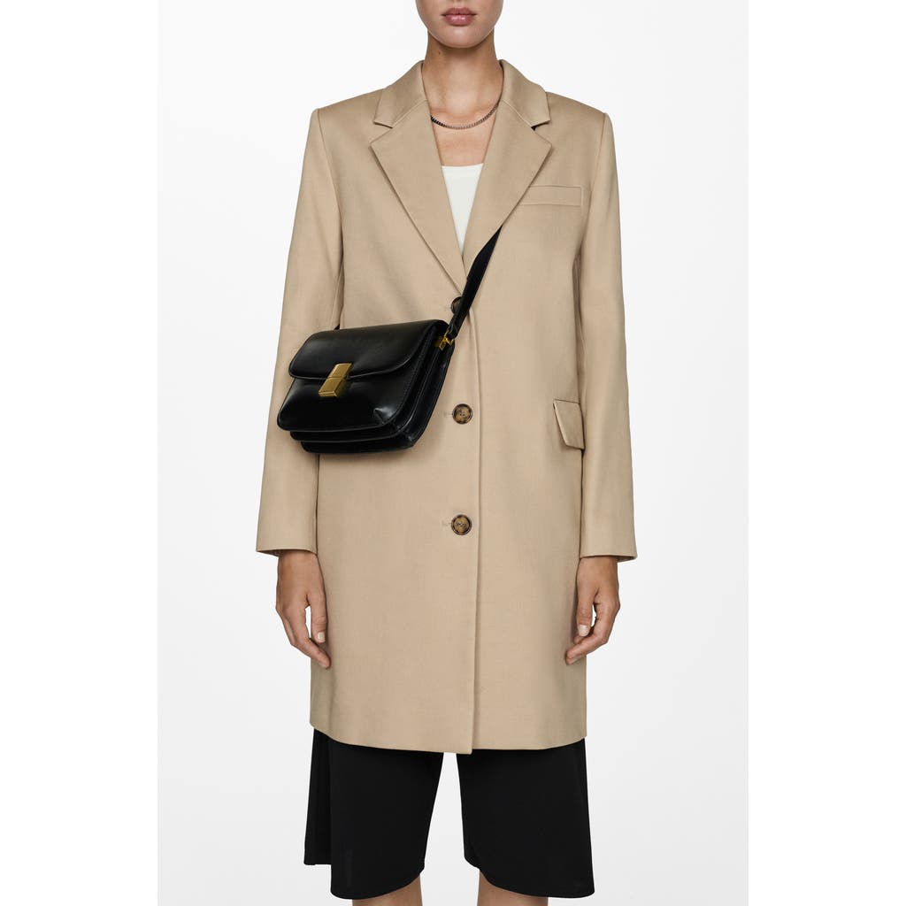 MANGO MANGO Straight Fit Cotton Coat