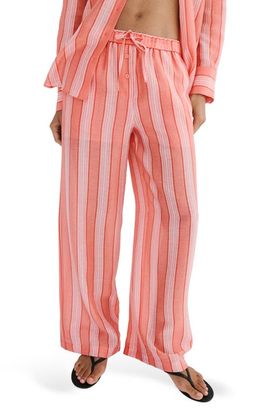 MANGO MANGO Straight Fit Stripe Pants