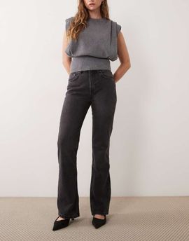 Mango Mango straight jean in washed black