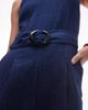 Mango Mango straight leg denim jumpsuit with belt detail in indigo-Blue - 2