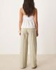 Mango Mango straight leg loose fit jeans in washed khaki-Green - 3
