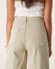 Mango Mango straight leg loose fit jeans in washed khaki-Green - 4