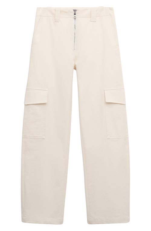 MANGO MANGO Straight Leg Stretch Cotton Cargo Pants